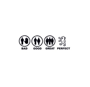 Sticker EAT SLEEP PEUGEOT 20x5.4 cm, Creative Rey®