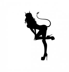 Sticker Evil Girl 15 cm, Creative Rey®