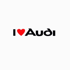 Sticker I Love Audi 20x3.6 cm, Creative Rey®