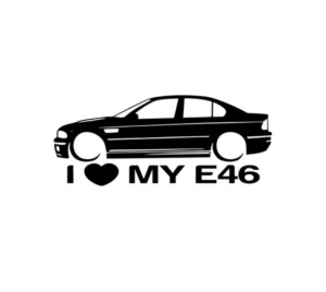 Sticker I Love My E46 15 cm, Creative Rey®