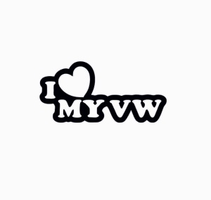 Sticker I Love My Vw 15x7.2 cm, Creative Rey®