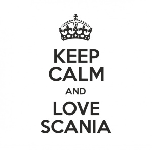 Sticker KEEP CALM AND LOVE SCANIA 20 cm, Creative Rey®