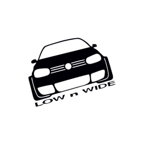Sticker LOW AND WIDE GOLF 4 15x8 cm, Creative Rey®