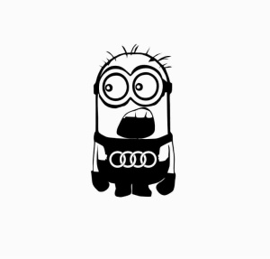 Sticker Minion Audi 15x8.3 cm, Creative Rey®
