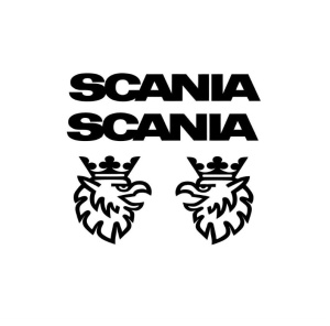 Sticker Set Scania 30x4.5 cm, Emblema 20x17.5 cm, Creative Rey®