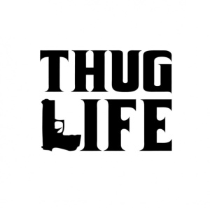 Sticker THUG LIFE GUN 15 cm, Creative Rey®