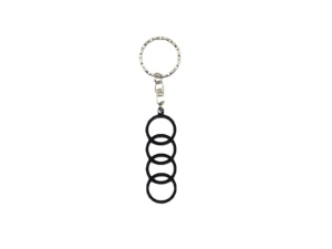 Breloc auto din plastic negru, Audi