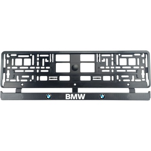 Set 2 bucati, suport numar inmatriculare Carbon, BMW - Img 2