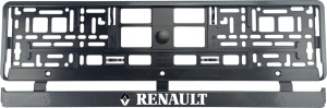 Set 2 bucati, suport numar inmatriculare Carbon, Renault.