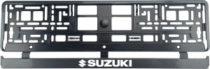 Set 2 bucati, suport numar inmatriculare Carbon, Suzuki