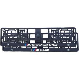 Set 2 bucati suport numar inmatriculare personalizat BMW MPerformance