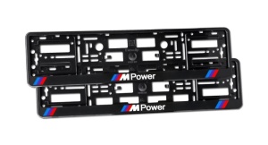 Set 2 suporti numar inmatriculare personalizat - M Power