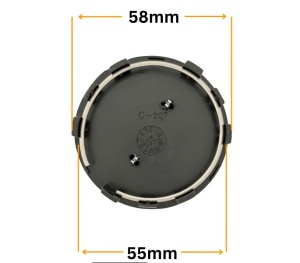 Set 4 capac Jante Aliaj 58mm, Opel Insignia/Astra/Vectra/Corsa, Negre - Img 3