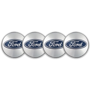 Set 4 Capace Jante Aliaj Pentru FORD, 56mm Interior 60 mm Exterior, Argintiu-Albastru - Img 5