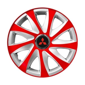 Set 4 capace roti 14 inchi R14 Drift Rosu-Gri, Compatibil cu Mitsubishi - Img 3
