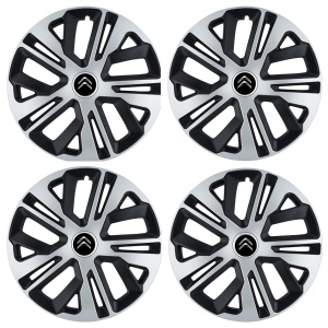 Set 4 Capace Roti 14 inchi (R14) Raven Gri-Negru, Compatibile Cu Citroen - Img 2