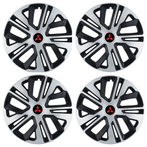 Set 4 Capace Roti 14 Inchi (R14) Raven Gri-Negru, Compatibile Cu Mitsubisi - Img 2