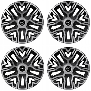 Set 4 Capace Roti 15 `` Best Gri-Negru, Compatibile Cu Opel - Img 2