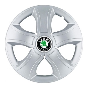 Set 4 Capace Roti 15 inchi (R15) Bis Gri, Compatibile Cu Skoda - Img 3