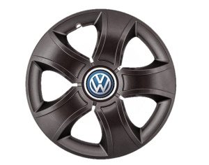 Set 4 Capace Roti 15 inchi (R15) Bis Negru, Compatibile Cu VW