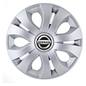 Set 4 Capace Roti 15 inchi (R15), Compatibil Cu Nissan, model Top Gri - Img 2