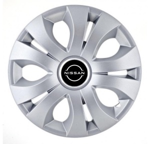 Set 4 Capace Roti 15 inchi (R15), Compatibil Cu Nissan Nou, model Top Gri