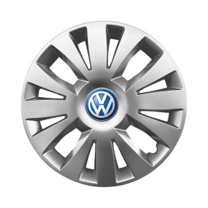 Set 4 Capace Roti 15 inchi (R15) Compatibile Cu VOLKSWAGEN model - 324, Sigla Albastra