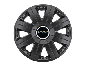 Set 4 Capace Roti 15 inchi (R15) Cosmos Negru, Compatibile cu Smart
