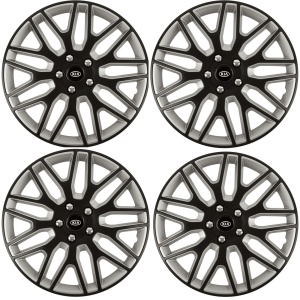 Set 4 Capace Roti 15 inchi (R15) Dakar Negru-Gri, Compatibile Cu Kia - Img 2