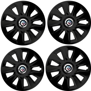Set 4 Capace Roti 15 inchi (R15) Stratos Negru, Compatibile Cu BMW Nou - Img 2
