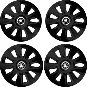 Set 4 Capace Roti 15 inchi (R15) Stratos Negru, Compatibile Cu Skoda Nou - Img 2