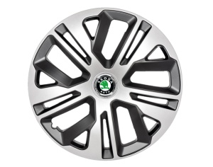 Set 4 capace roti 15`` Raven Gri-Negru, Compatibile cu Skoda, - Img 1