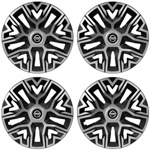 Set 4 Capace Roti 16 `` Best Gri-Negru, Compatibile Cu Nissan - Img 2