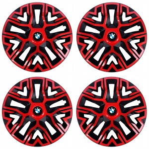 Set 4 Capace Roti 16 `` Best Rosu-Negru, Compatibile Cu BMW - Img 2