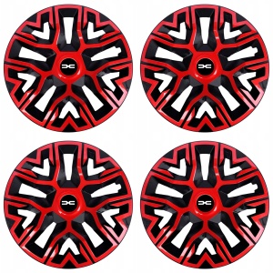 Set 4 Capace Roti 16 `` Best Rosu-Negru, Compatibile Cu Dacia Nou - Img 2