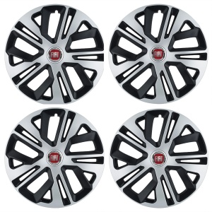 Set 4 Capace Roti 16 inchi (R16) Raven Gri-Negru, Compatibile Cu Fiat - Img 2