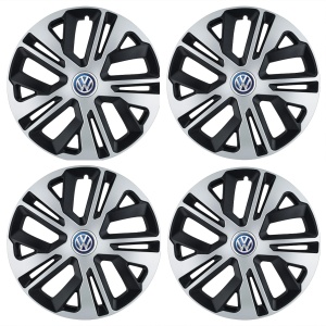 Set 4 Capace Roti 16 inchi (R16) Raven Gri-Negru, Compatibile Cu Volkswagen - Img 2