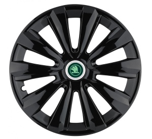 Set 4 Capace Roti Autohelix MSA® potrivite jantelor de 14 inch, pentru Skoda Verde model Delta Black