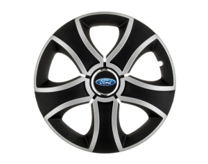 Set 4 capace roti Bis Gri-Negru R14 pentru gama auto Ford - Img 1