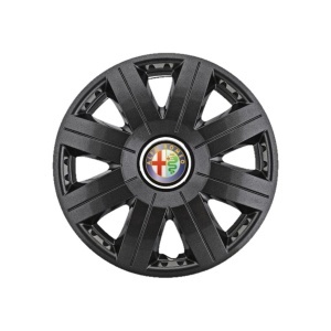 Set 4 capace roti Cosmos Negru R15, pentru gama auto Alfa Romeo - Img 3
