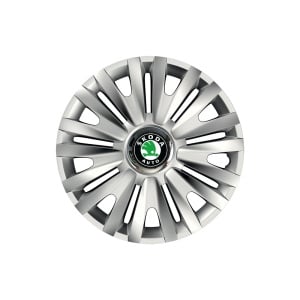 Set 4 capace roti Cu Inel Cromat Royal R16 Compatibil Cu Skoda