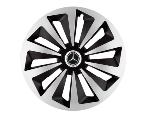 Set 4 capace roti Fox Gri-Negru R16 pentru gama auto Mercedes - Img 1