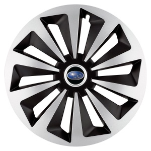 Set 4 capace roti Fox Gri-Negru R17 pentru gama auto Subaru - Img 3