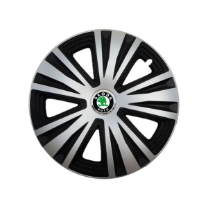 Set 4 capace roti Glory Gri-Negru R14, Compatibil Cu Skoda - Img 3