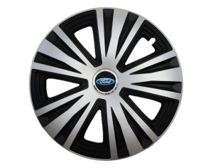 Set 4 capace roti Glory Gri-Negru R15, Compatibil Cu Ford