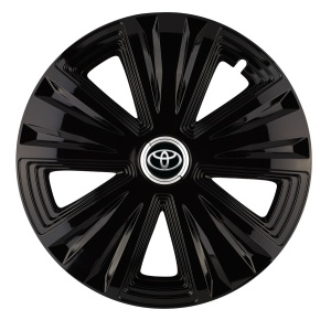 Set 4 capace roti Glory Negru R16 pentru gama auto Toyota - Img 1