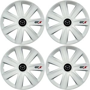 Set 4 Capace Roti GTX Alb R15, Compatibil Cu Mazda - Img 2