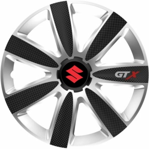 Set 4 Capace Roti GTX Carbon Gri-Negru R16, Pentru Suzuki