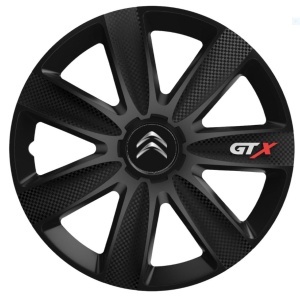 Set 4 capace Roti Gtx Carbon Negru R14, Pentru Citroen - Img 3