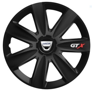 Set 4 Capace Roti GTX Negru Carbon Dacia, R16 - Img 3